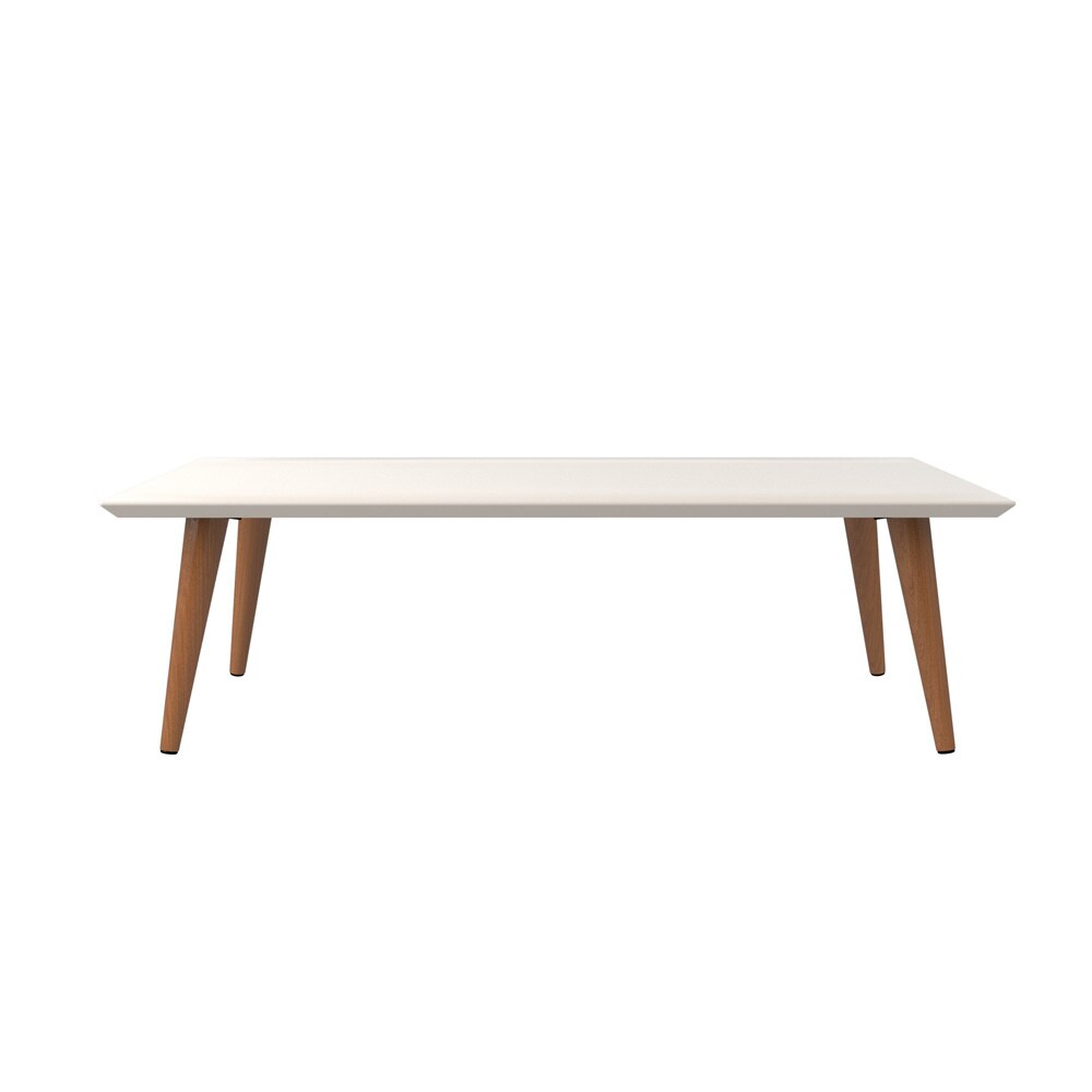 Manhattan Comfort - Utopia 40in Coffee Table with Solid Wood Legs in Off White - 89452 veiw 2