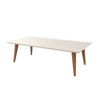 Manhattan Comfort - Utopia 40in Coffee Table with Solid Wood Legs in Off White - 89452 veiw 3