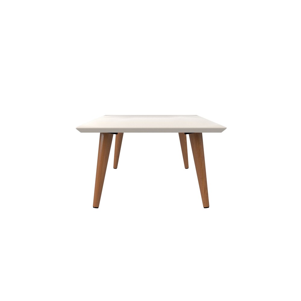 Manhattan Comfort - Utopia 40in Coffee Table with Solid Wood Legs in Off White - 89452 veiw 4
