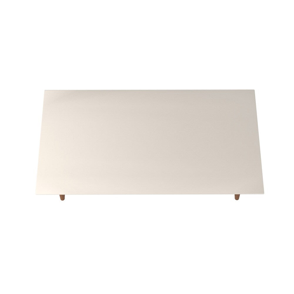Manhattan Comfort - Utopia 40in Coffee Table with Solid Wood Legs in Off White - 89452 veiw 5