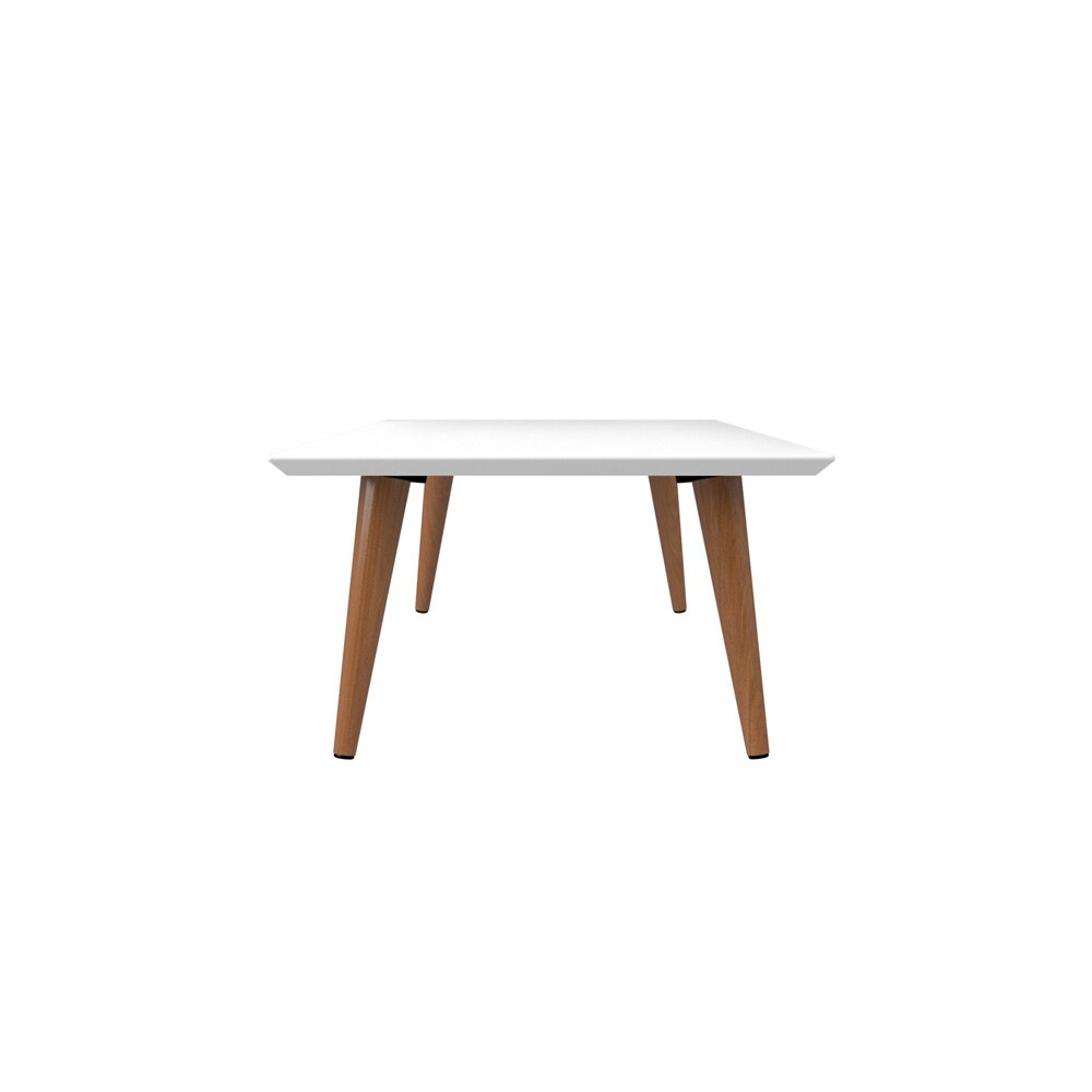 Manhattan Comfort - Utopia 40in Coffee Table with Solid Wood Legs in White Gloss - 89451 veiw 3