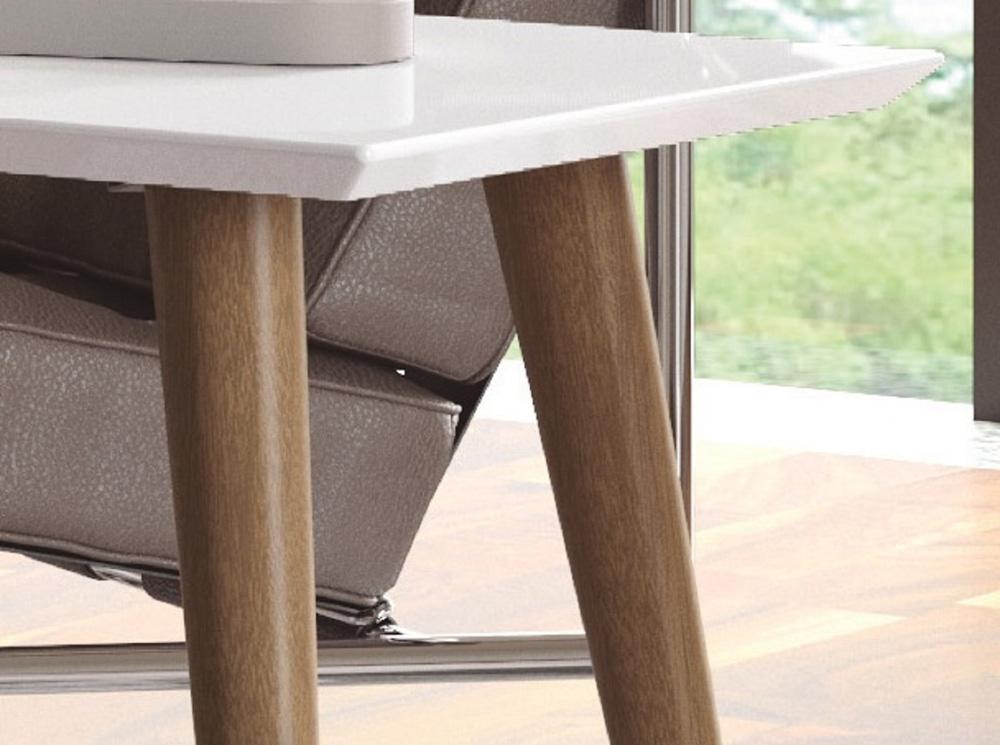 Manhattan Comfort - Utopia 40in Coffee Table with Solid Wood Legs in White Gloss - 89451 veiw 5