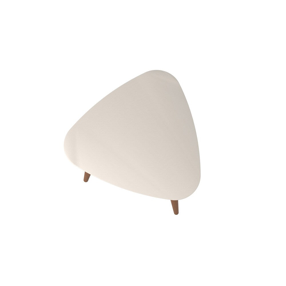Manhattan Comfort - Utopia Trianlge End Table with Solid Wood Legs in Off White - 89852 veiw 4