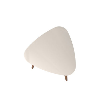Manhattan Comfort - Utopia Trianlge End Table with Solid Wood Legs in Off White - 89852 veiw 4