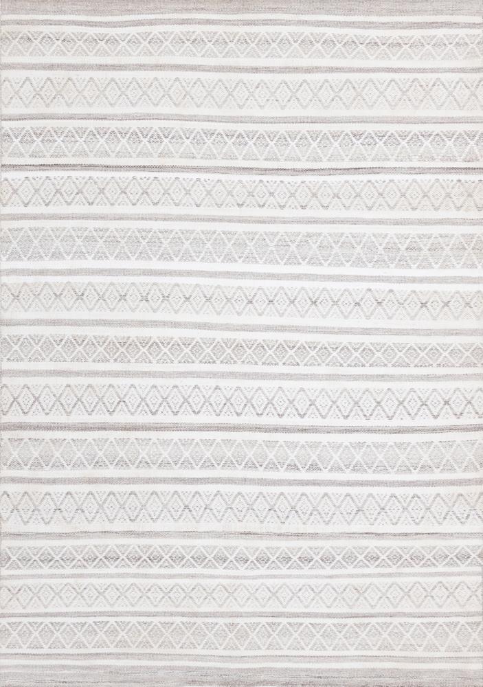 Kalora Interiors - Aspen Grey Cream Striped Diamond Pattern Rug, 710in x 106in - 7215 240320 veiw 1