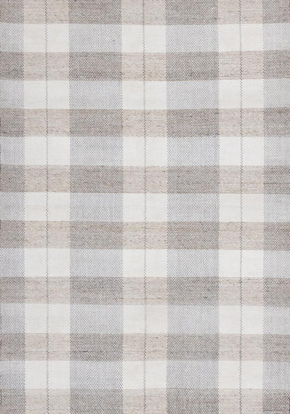Kalora Interiors - Aspen Beige Muted Plaid Woven Rug, 53in x 77in - 7218 160230 veiw 1