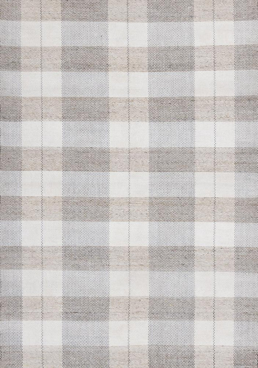 Kalora Interiors - Aspen Beige Muted Plaid Woven Rug, 53in x 77in - 7218 160230 veiw 1