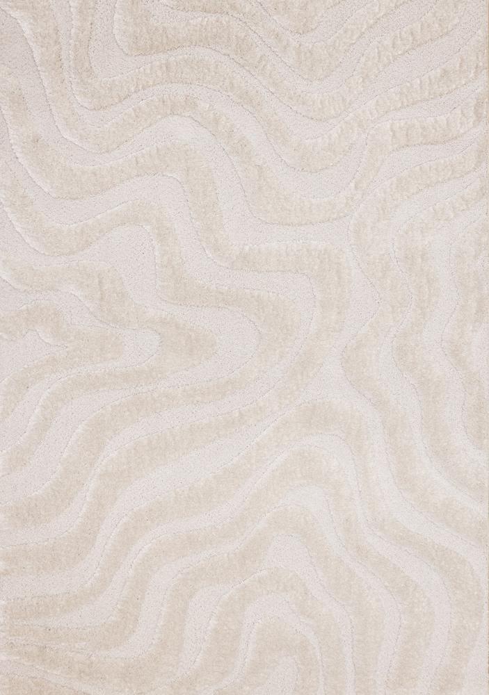 Kalora Interiors - Luxe White Curvy Lines Rug, 53in x 77in - 13020/6191 160230 veiw 1