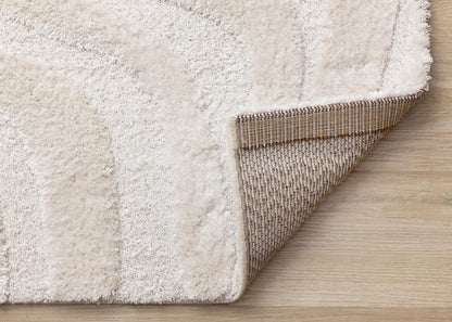 Kalora Interiors - Luxe White Curvy Lines Rug, 53in x 77in - 13020/6191 160230 veiw 5