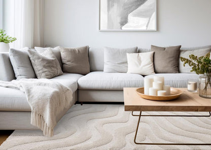 Kalora Interiors - Luxe White Curvy Lines Rug, 710in x 112in - 13020/6191 240340 veiw 3