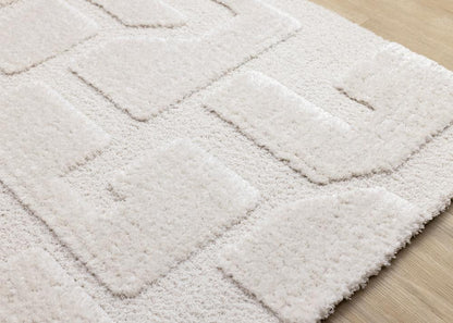 Kalora Interiors - Luxe White Scattered Shapes Design Rug, 53in x 77in - 13036/6191 160230 veiw 4