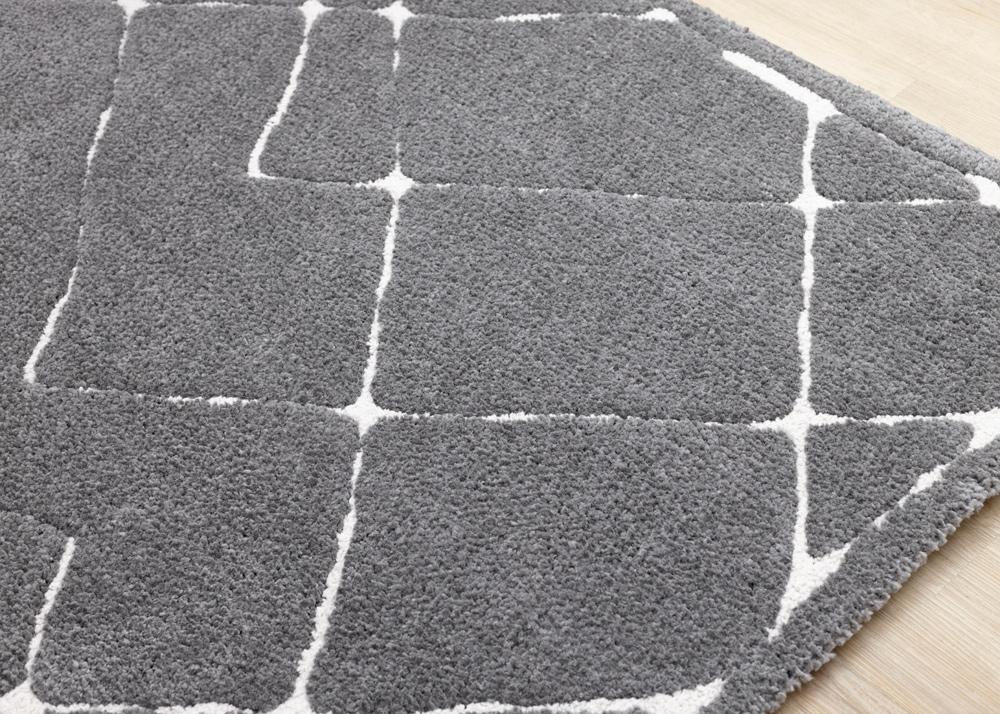 Kalora Interiors - Talia Grey White Broken Lattice Rug, 53in x 77in - 1320/RL26 160230 veiw 4