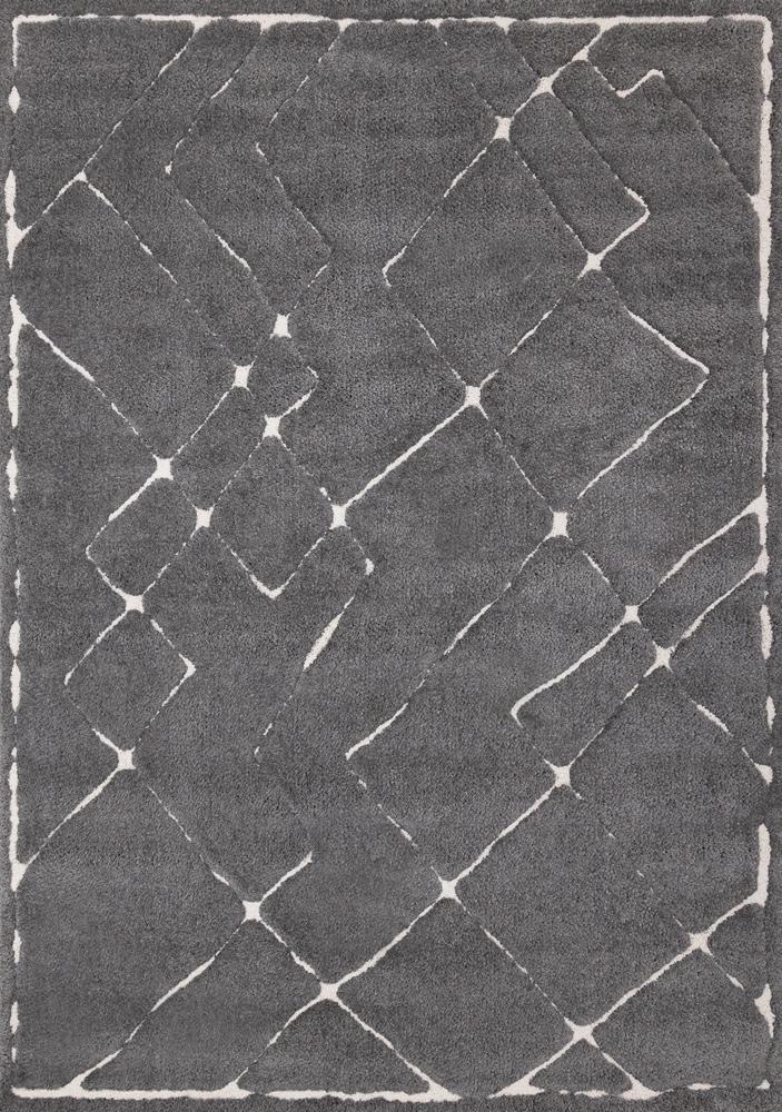 Kalora Interiors - Talia Grey White Broken Lattice Rug, 710 x 106 - 1320/RL26 240320 veiw 1