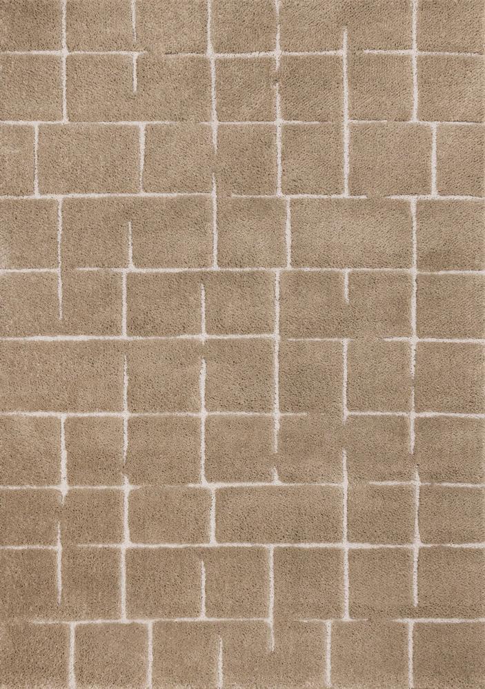 Kalora Interiors - Talia Taupe White Broken Grid Pattern Rug, 710 x 106in - 1360/ZF26 240320 veiw 1