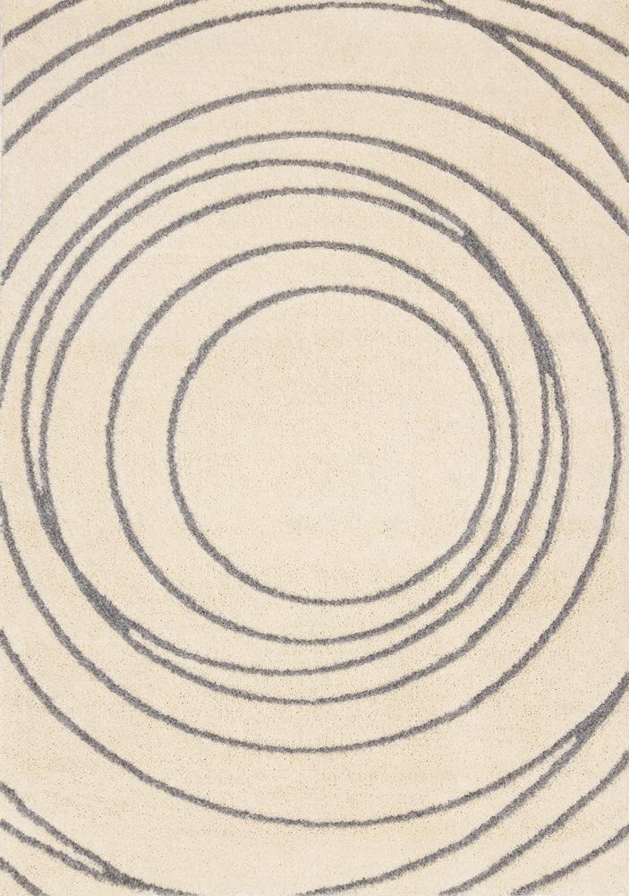 Kalora Interiors - Sully Cream Grey Circle Swirl Rug, 53in x 77in - 1379/SP23 160230 veiw 1