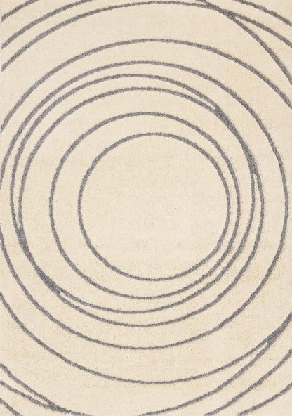 Kalora Interiors - Sully Cream Grey Circle Swirl Rug, 53in x 77in - 1379/SP23 160230 veiw 1