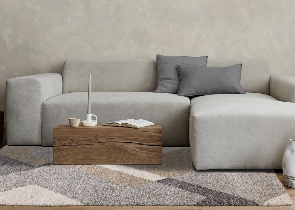 Kalora Interiors - Marquis Grey White Beige Abstract Geometric Rug, 53in x 77in - 23314/6262 160230 veiw 3