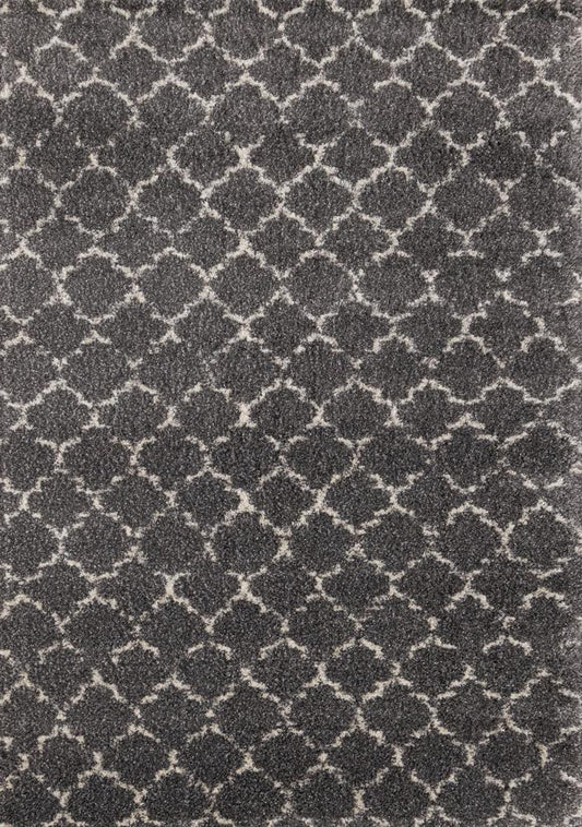 Kalora Interiors - Lane Grey Cream Lattice Luxury Rug, 53in x 77in - 336/921 160230 veiw 1