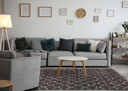 Kalora Interiors - Lane Grey Cream Lattice Luxury Rug, 53in x 77in - 336/921 160230 veiw 3