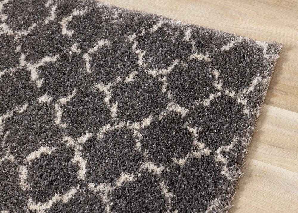 Kalora Interiors - Lane Grey Cream Lattice Luxury Rug, 53in x 77in - 336/921 160230 veiw 4