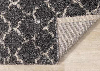 Kalora Interiors - Lane Grey Cream Lattice Luxury Rug, 53in x 77in - 336/921 160230 veiw 5
