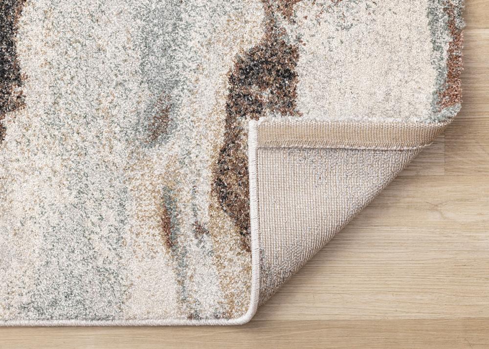 Kalora Interiors - Mae White Grey Orange Veined Marble Design Rug, 53in x 77in - 34068/6262 160230 veiw 5