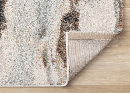 Kalora Interiors - Mae White Grey Orange Veined Marble Design Rug, 710in x 112in - 34068/6262 240340 veiw 5