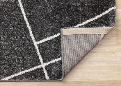 Kalora Interiors - Mae Grey White Organic Line Design Rug, 53in x 77in - 34120/3161 160230 veiw 5