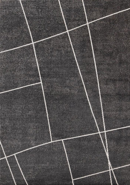 Kalora Interiors - Mae Grey White Organic Line Design Rug, 710in x 112in - 34120/3161 240340 veiw 1