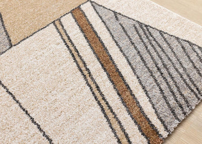 Kalora Interiors - Mae White Beige Orange Stain Glass Design Rug, 53in x 77in - 34138/6464 160230 veiw 4