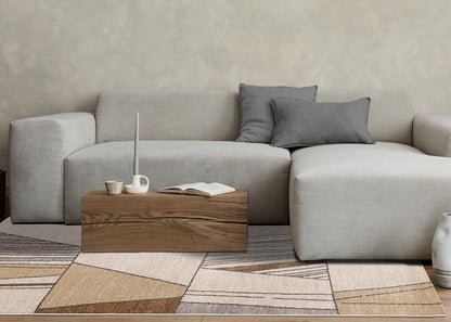 Kalora Interiors - Mae White Beige Orange Stain Glass Design Rug, 710in x 112in - 34138/6464 240340 veiw 3