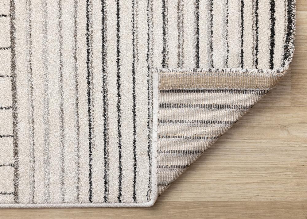 Kalora Interiors - Mae White Black Intricate Line Design Rug, 710in x 112in - 34183/6131 240340 veiw 5