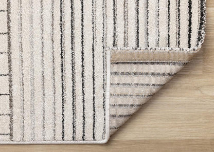 Kalora Interiors - Mae White Black Intricate Line Design Rug, 710in x 112in - 34183/6131 240340 veiw 5