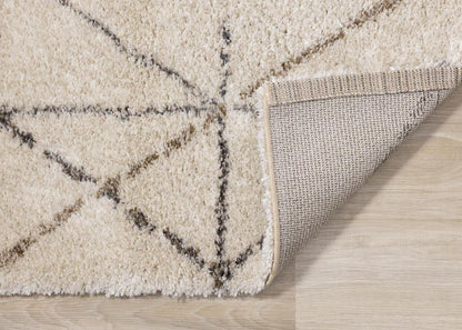Kalora Interiors - Lane Cream Grey Geometric Luxury Rug, 53in x 77in - 374/100 160230 veiw 5