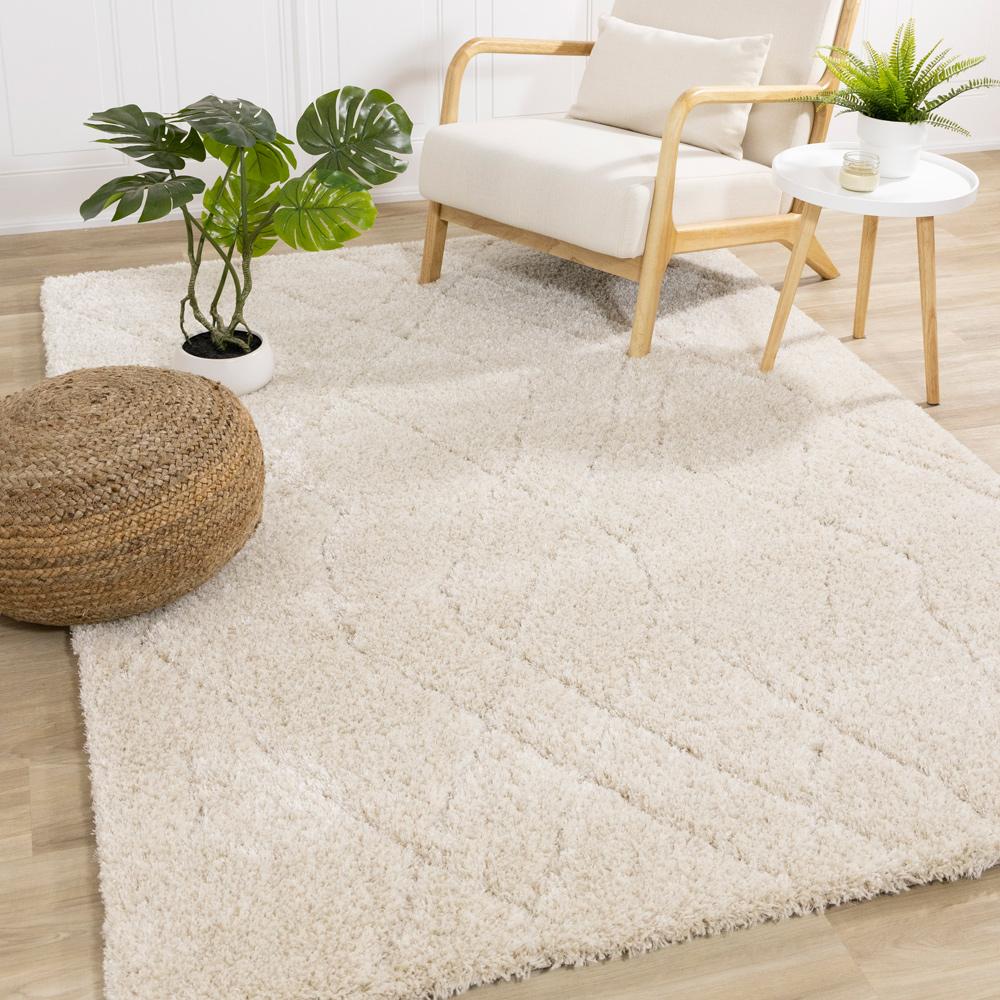 Kalora Interiors - Roman Cream Subtle Diamond Pattern Rug, 53in x 77in - 48302/100 160230 veiw 2
