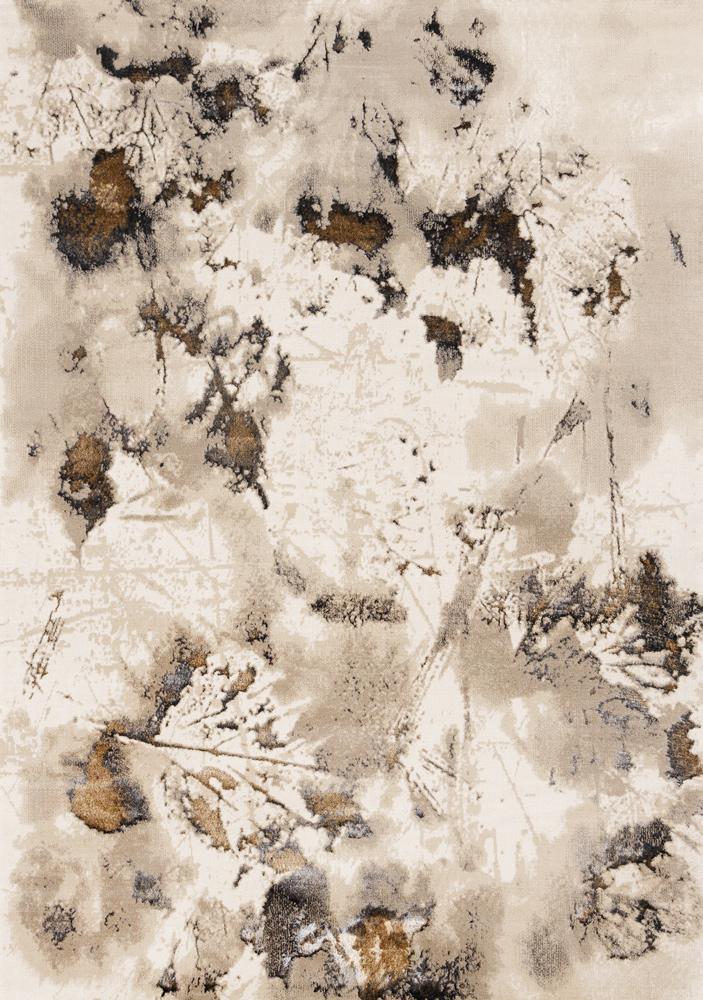 Kalora Interiors - Zola Cream Taupe Brown Distressed Foliage Rug, 53in x 77in - 5195/Z135 160230 veiw 1