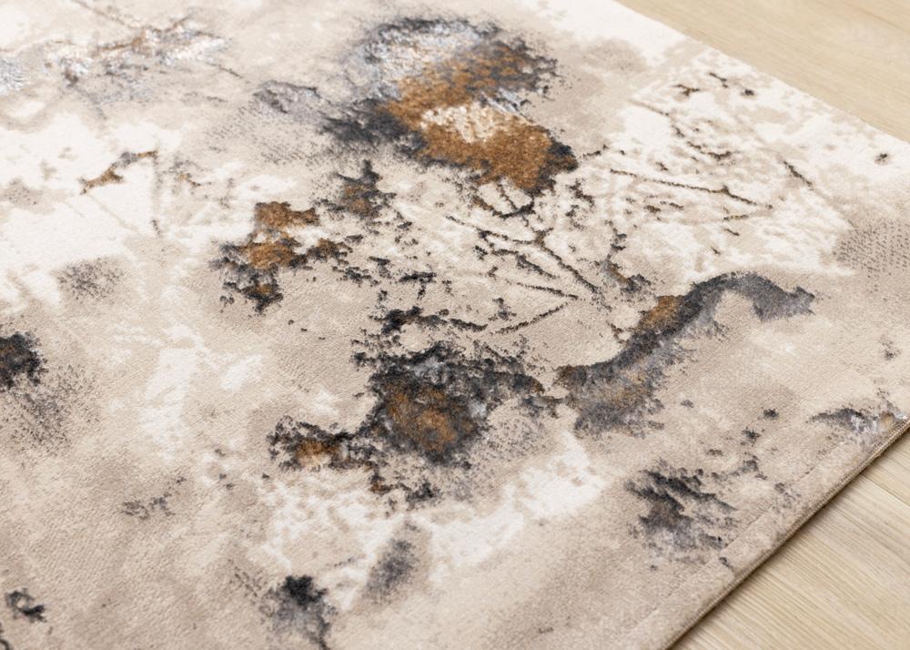 Kalora Interiors - Zola Cream Taupe Brown Distressed Foliage Rug, 53in x 77in - 5195/Z135 160230 veiw 4