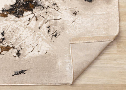 Kalora Interiors - Zola Cream Taupe Brown Distressed Foliage Rug, 53in x 77in - 5195/Z135 160230 veiw 5