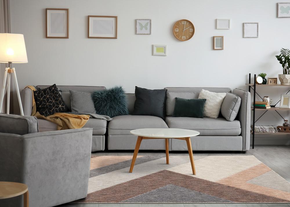 Kalora Interiors - Cora Pink Taupe Geometric Design Rug, 53in x 77in - 5382/74 160230 veiw 3