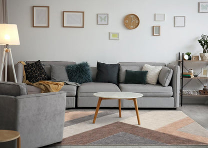 Kalora Interiors - Cora Pink Taupe Geometric Design Rug, 53in x 77in - 5382/74 160230 veiw 3