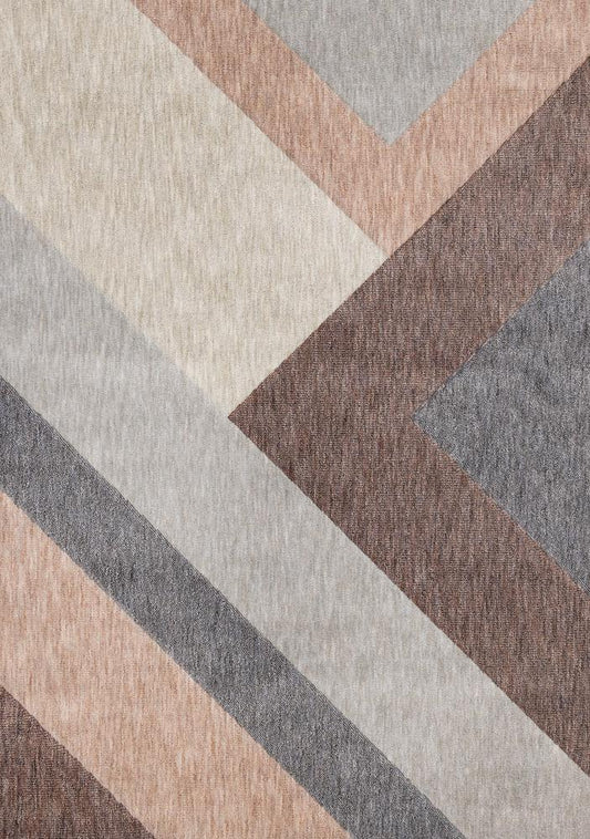 Kalora Interiors - Cora Pink Taupe Geometric Design Rug, 710in x 106in - 5382/74 240320 veiw 1