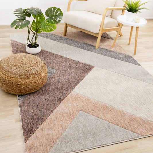 Kalora Interiors - Cora Pink Taupe Geometric Design Rug, 710in x 106in - 5382/74 240320 veiw 2