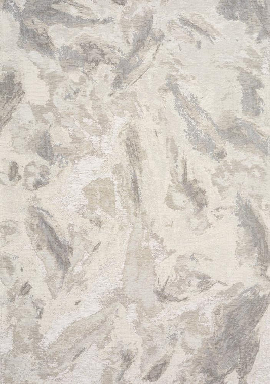 Kalora Interiors - Cathedral Cream Grey Marble Pattern Chenille Rug, 51in x 77in - 5465/04 155230 veiw 1