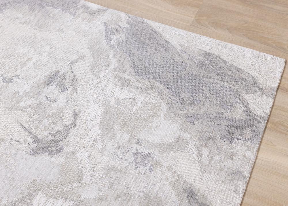 Kalora Interiors - Cathedral Cream Grey Marble Pattern Chenille Rug, 51in x 77in - 5465/04 155230 veiw 4