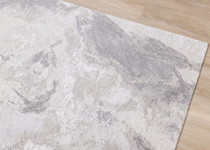 Kalora Interiors - Cathedral Cream Grey Marble Pattern Chenille Rug, 51in x 77in - 5465/04 155230 veiw 4