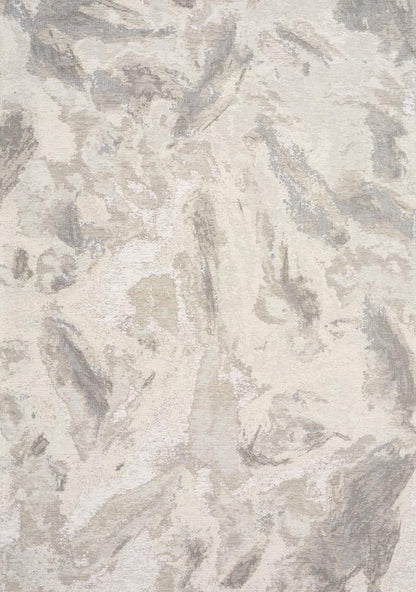 Kalora Interiors - Cathedral Cream Grey Marble Pattern Chenille Rug, 710in x 1010in - 5465/04 240330 veiw 1