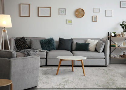 Kalora Interiors - Cathedral Green Grey Cream Marble Rug, 51in x 77in - 5472/06 155230 veiw 3