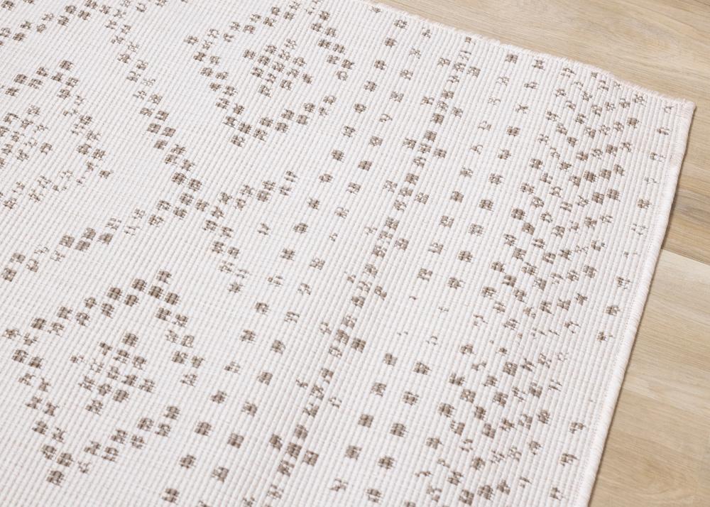 Kalora Interiors - Bristol Beige Cream Diamond Pattern Reversible Rug 53in x 77in - 5544/0620 160230 veiw 4