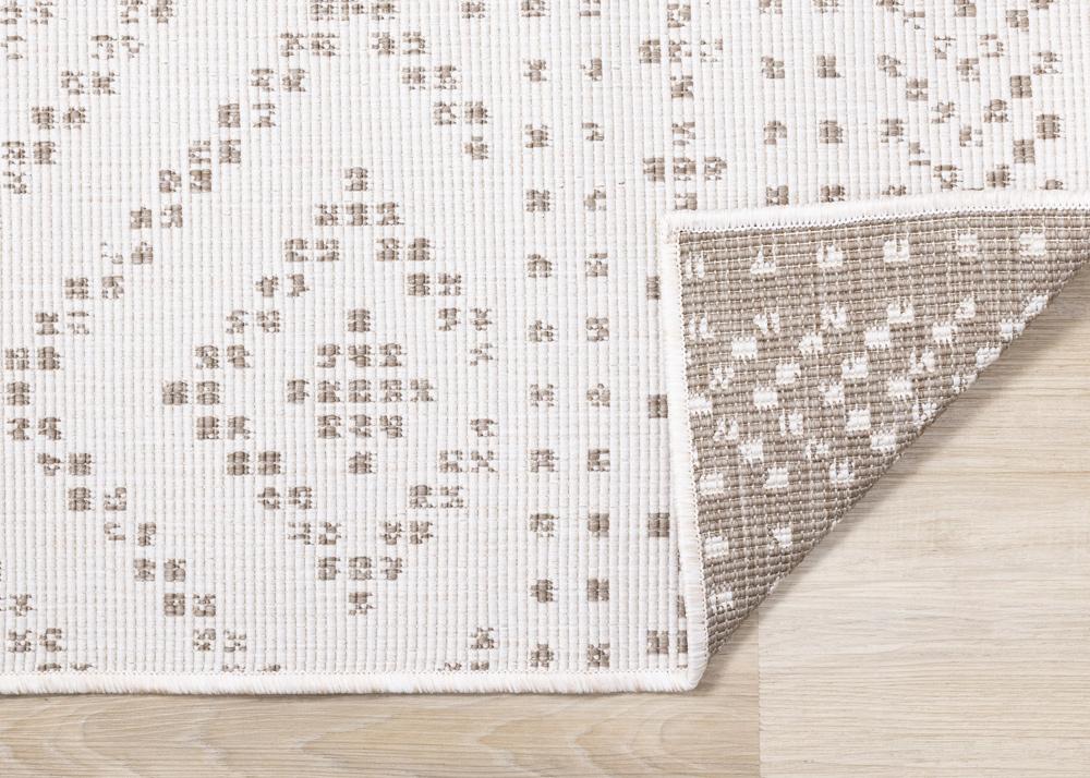 Kalora Interiors - Bristol Beige Cream Diamond Pattern Reversible Rug 53in x 77in - 5544/0620 160230 veiw 5