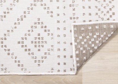 Kalora Interiors - Bristol Beige Cream Diamond Pattern Reversible Rug 53in x 77in - 5544/0620 160230 veiw 5